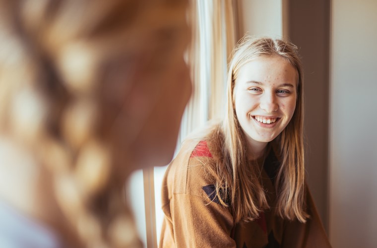Glad elev på Brejning Efterskole ved Vejle