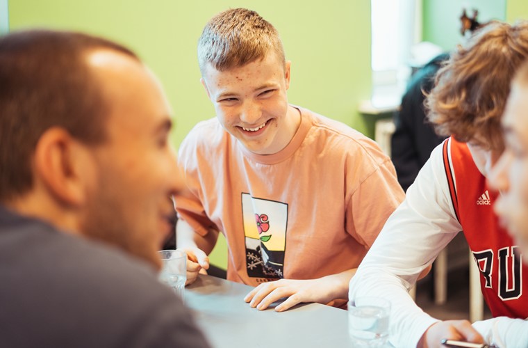 Glade elever på Brejning Efterskole i Jylland